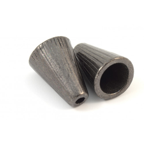 CONE 12x8MM PEWTER BLACK COLOR